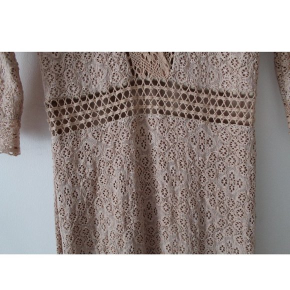 NIGHTCAP CLOTHING Hazel Lace Maxi Dress Gown / Size XS / Blush Nude Wedding - Picture 5 of 9